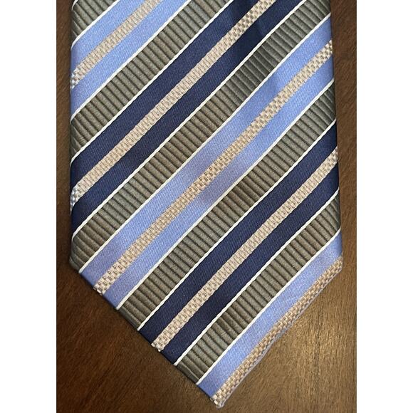 Boulevard Club Green Blue 100% Silk Men’s Neck Tie Made In China - Picture 1 of 10